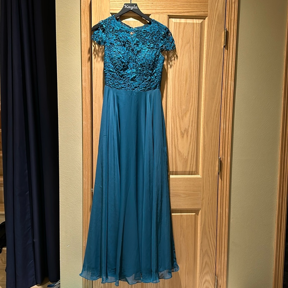 Bridesmaid Dark Teal Long Dress